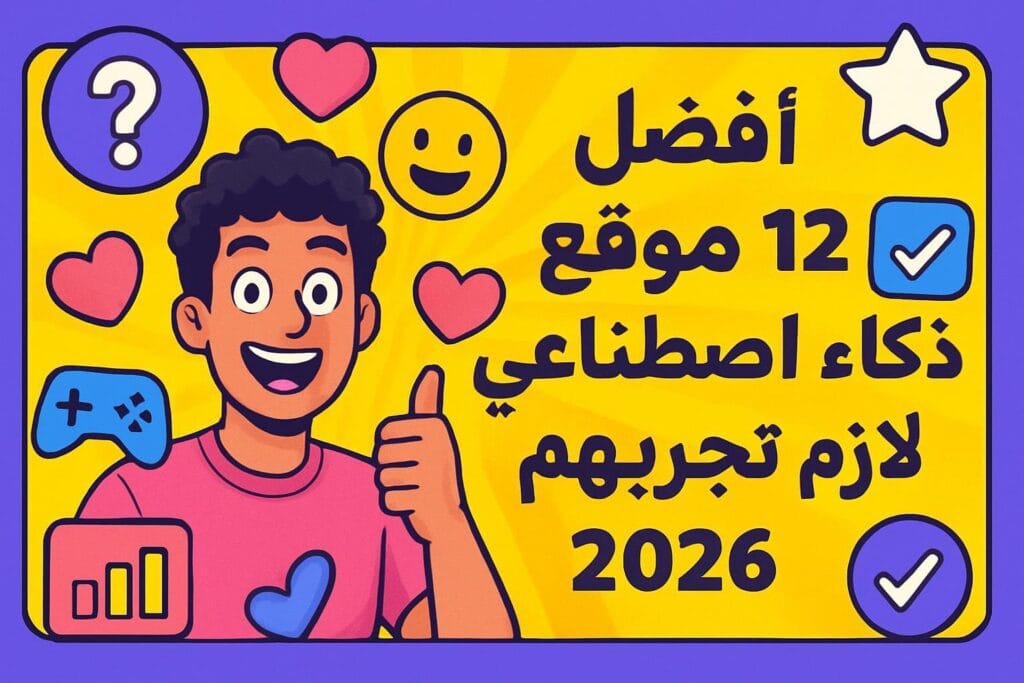 أفضل 12 موقع ذكاء اصطناعي لازم تجربهم في 2026 😎🔥