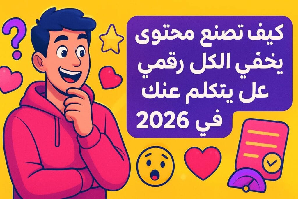 كيف تصنع محتوى رقمي يخلي الكل يتكلم عنك في 2026؟ 😎🔥